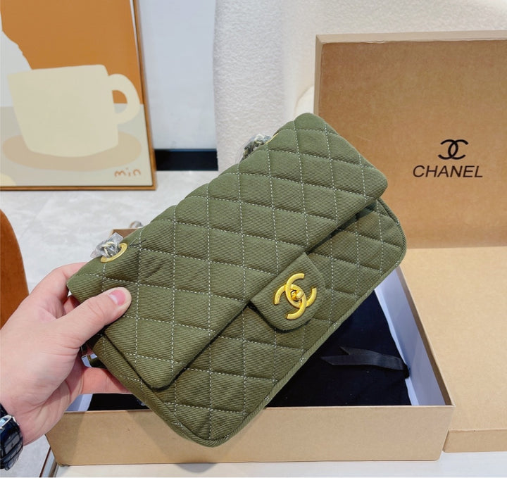 New olive Green Chanel handbag