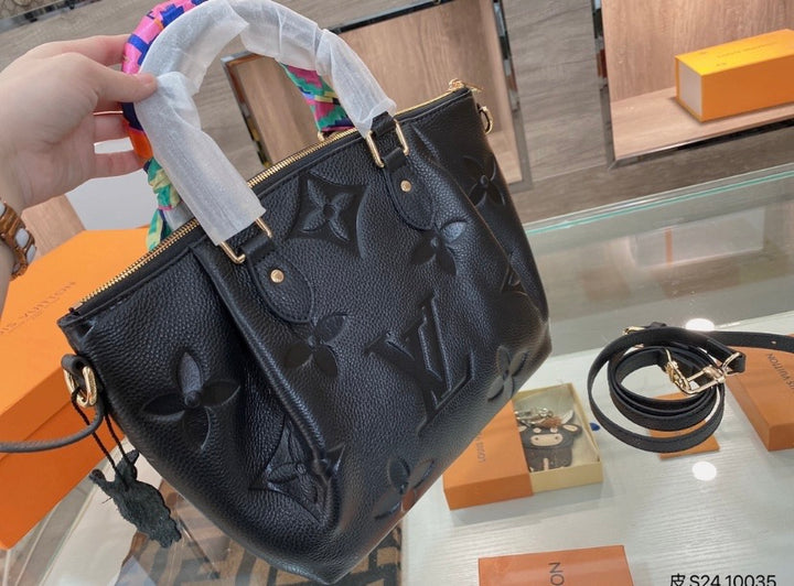 leather LV woman handbag