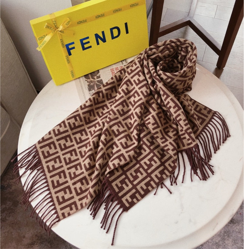 Brown Fendi scarf