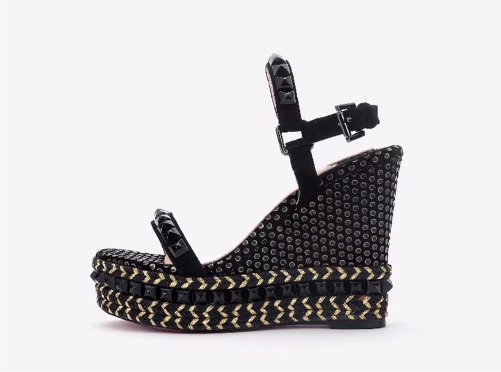 New woman red bottom Wedge sandal