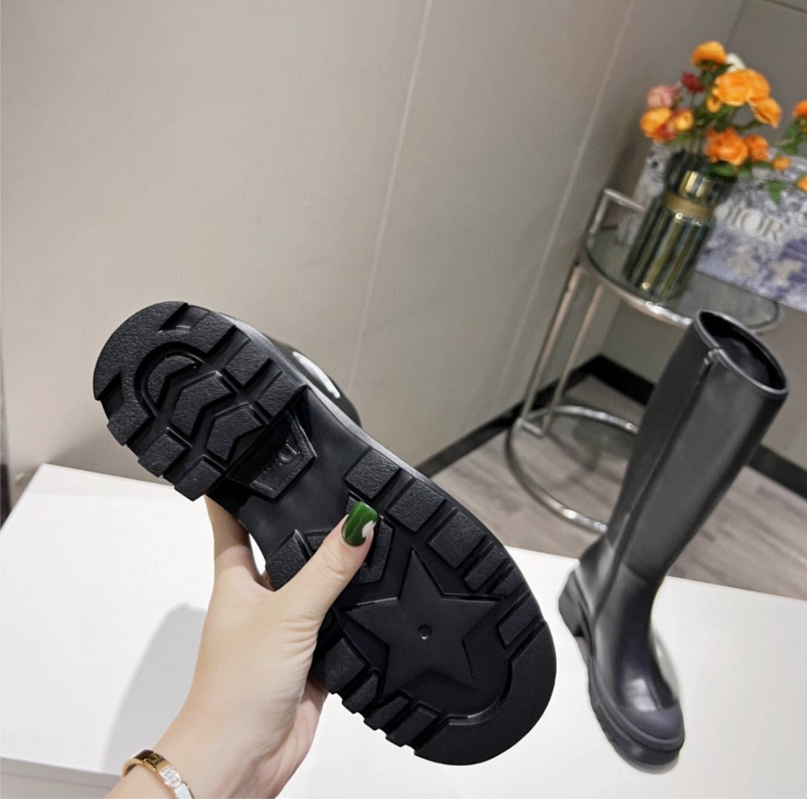 Leather new Dior Boots