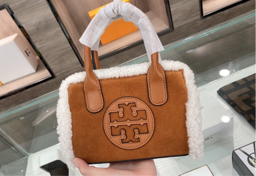 TORY BURCH fur handbag