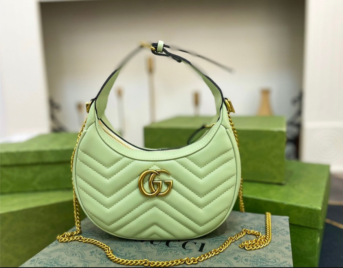 Hello Green Gucci woman shoulder handbag