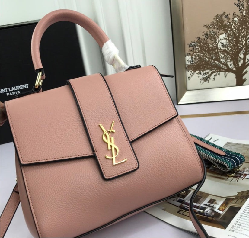 Leather YSL woman shoulder Handbag