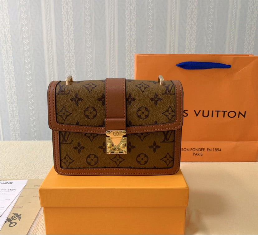 SALE !!! Leather LV crossbody