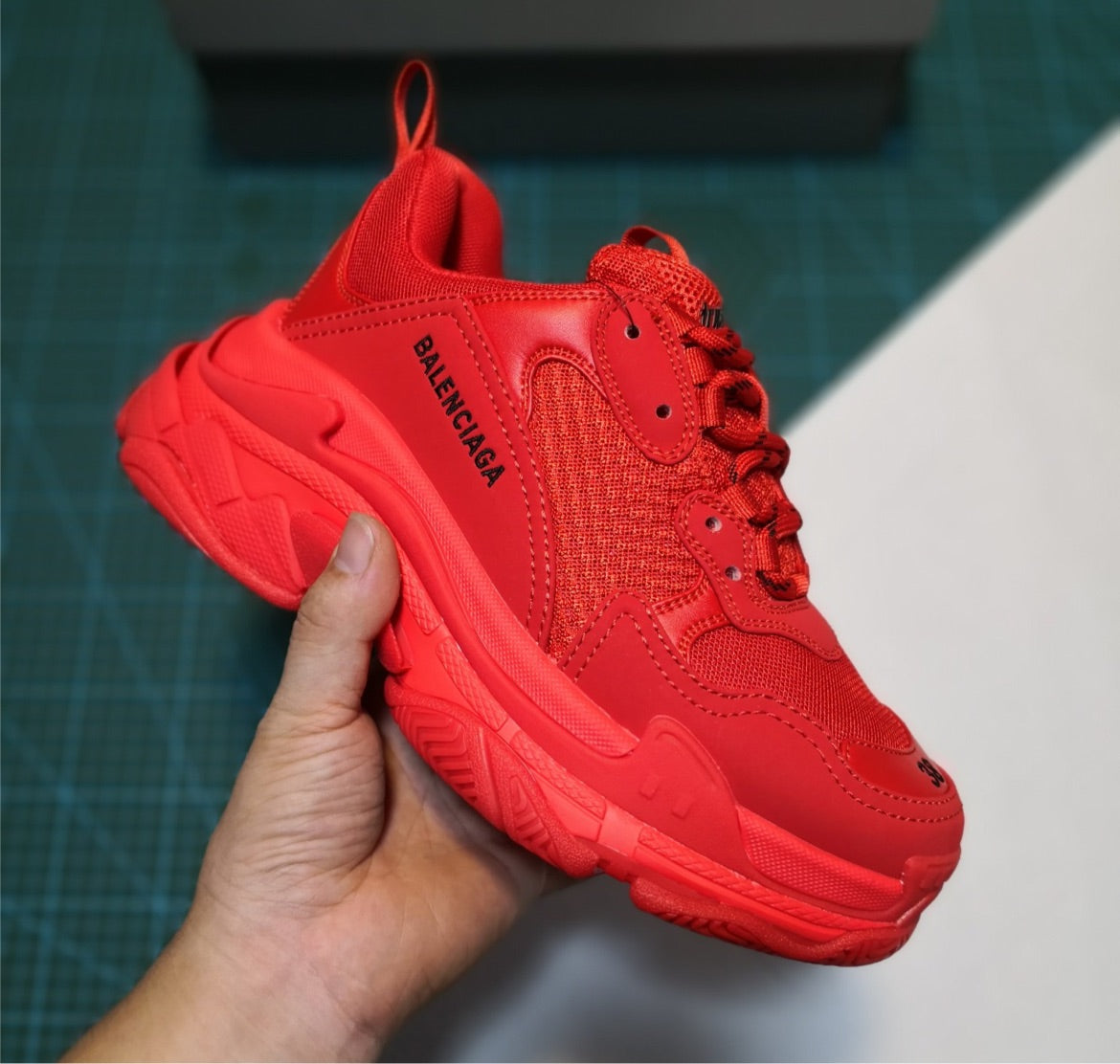 Red Balenciaga sneaker