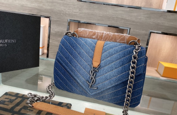 Denim & brown YSL