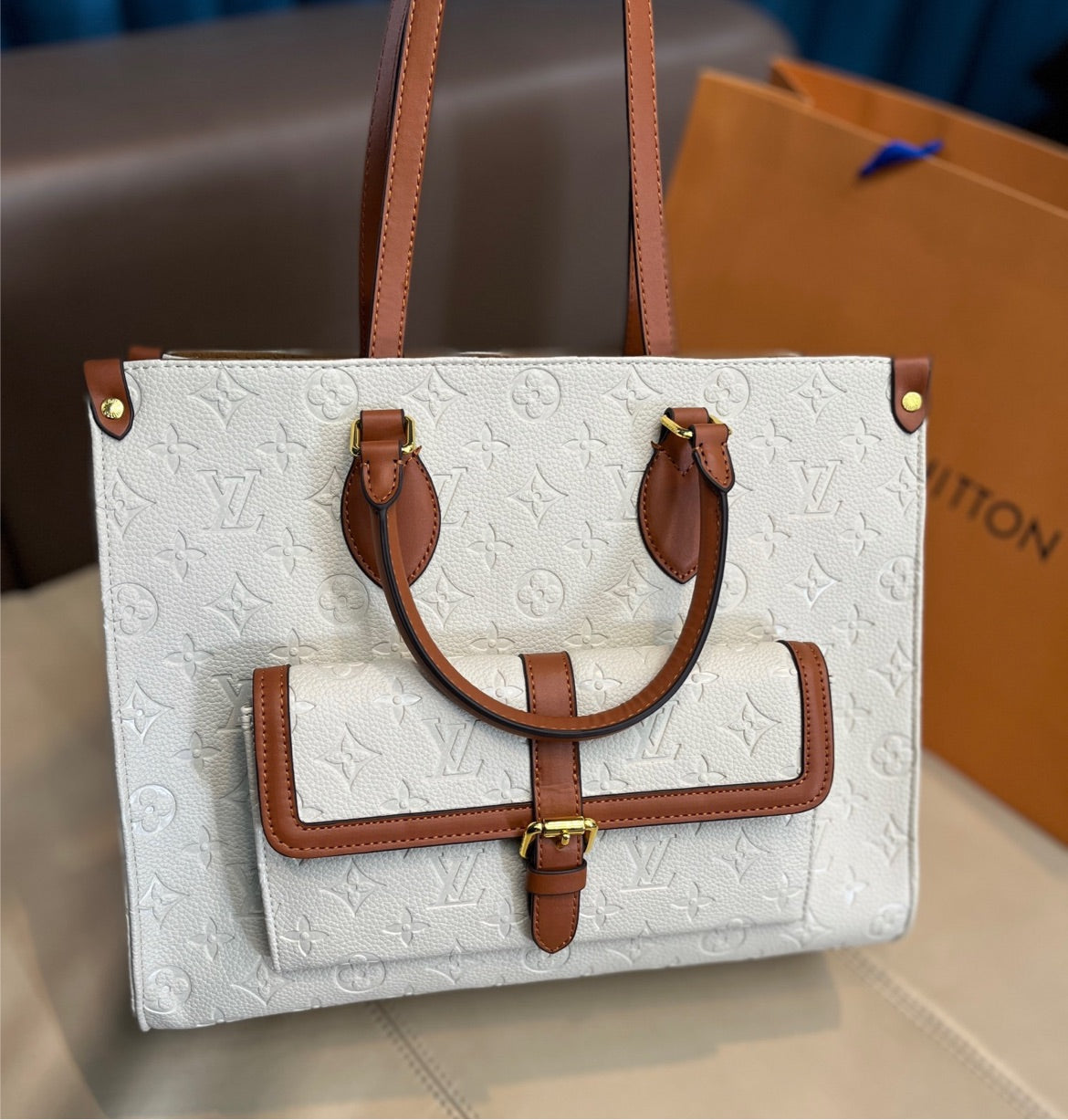 Woman Louis V handbag