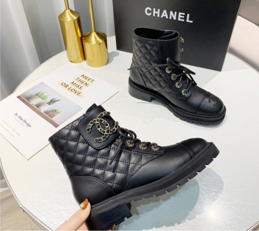 Chanel Black ankle boots