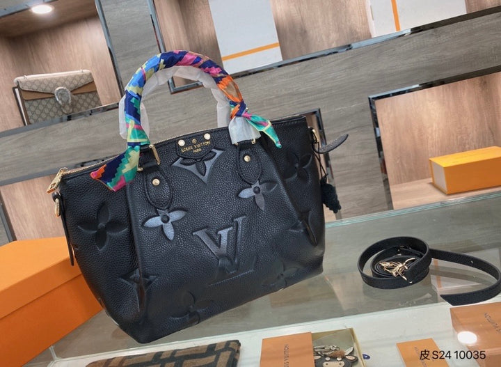 leather LV woman handbag