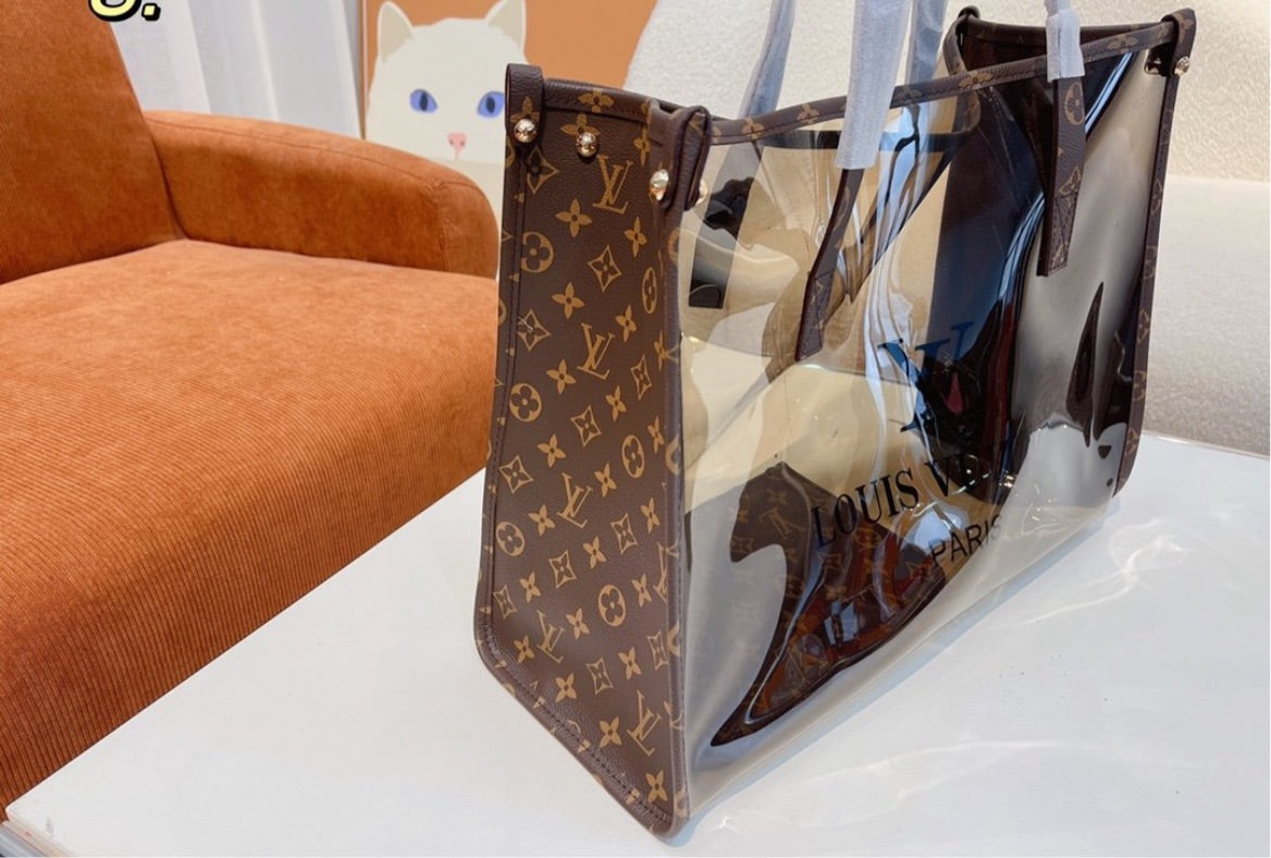 Large Transparent LV woman handbag