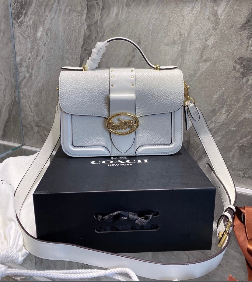 Coach white leather crossbody Handbag