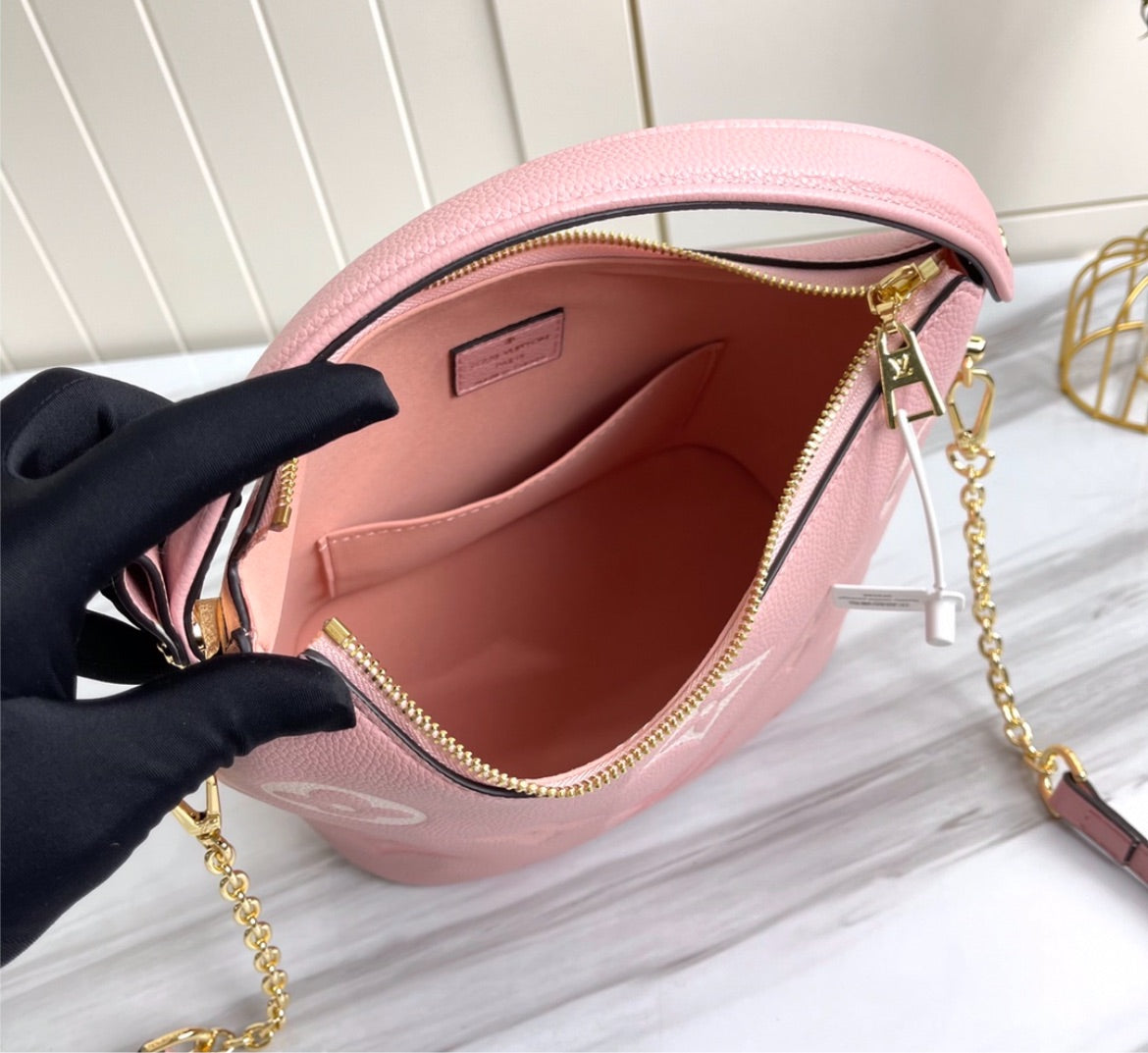 Pink woman LV a shoulder handbag