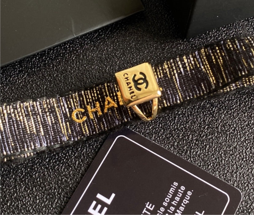 Gold plate Chanel ring