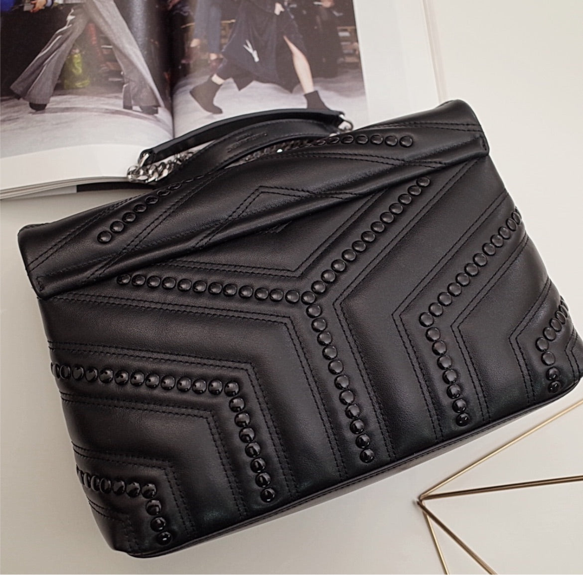 New woman YSL handbag