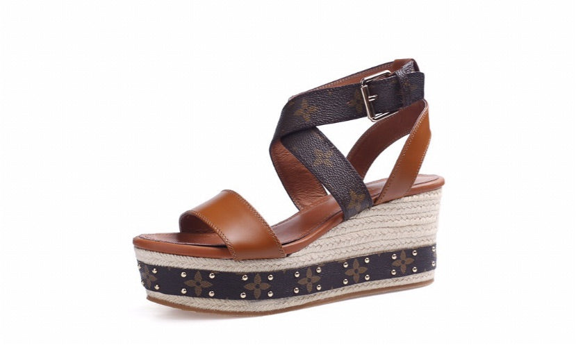 New LV woman Wedge sandal