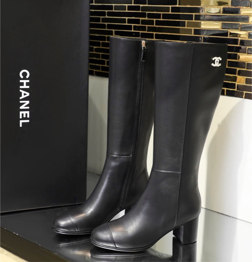 Black Chanel Boots