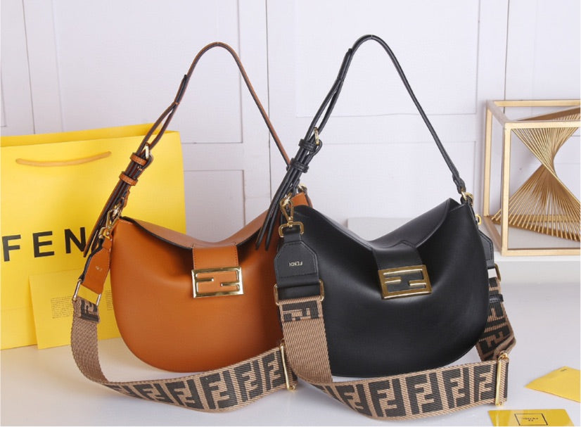 Leather fendi woman handbag
