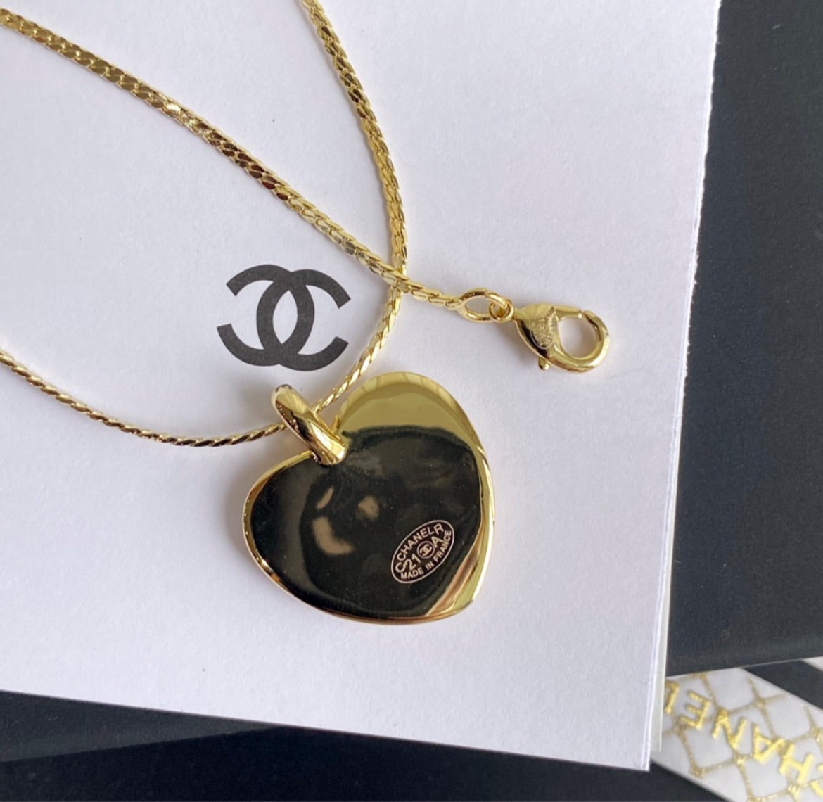 Heart shape Chanel necklace