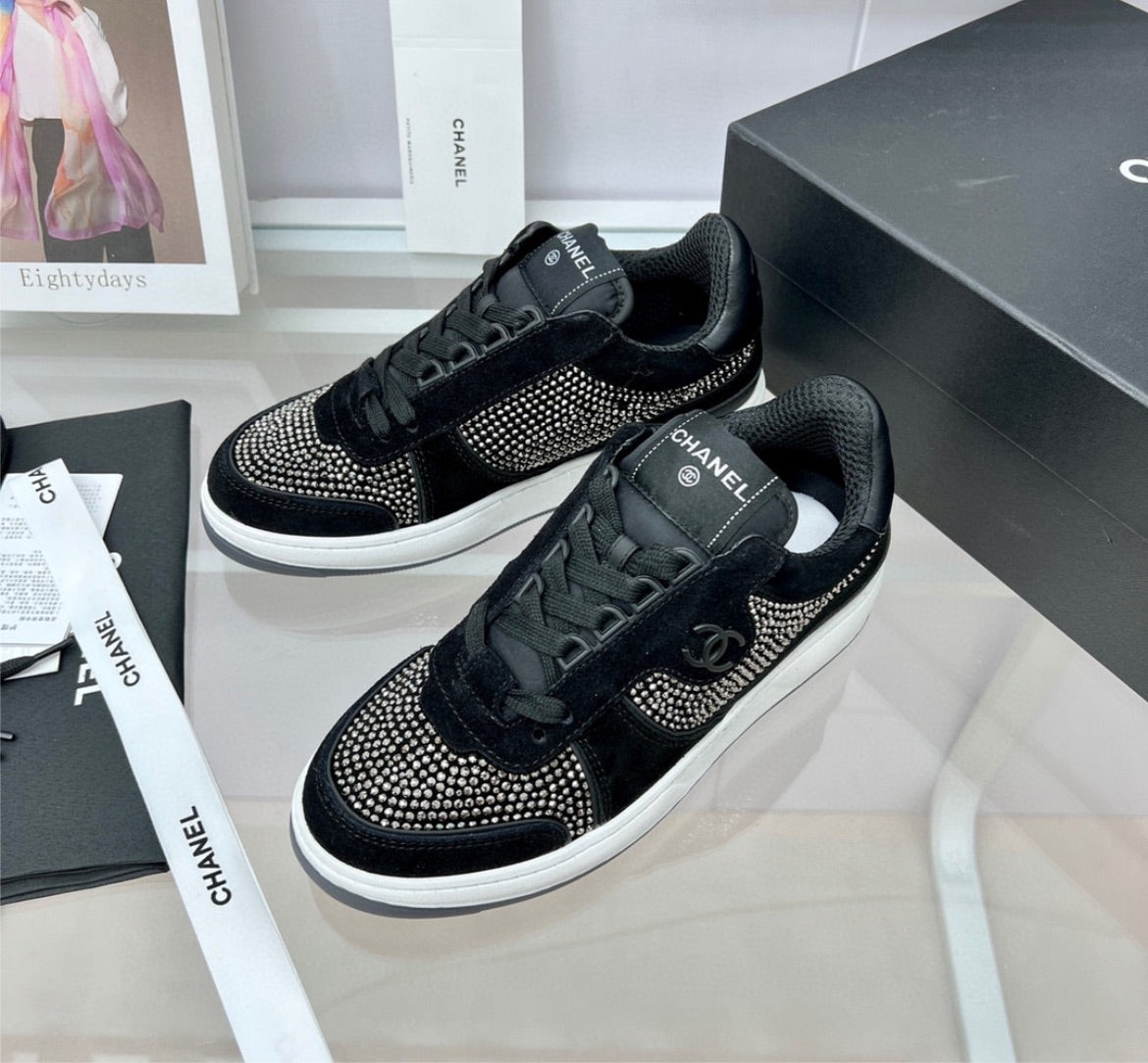 Black stud chanel sneaker