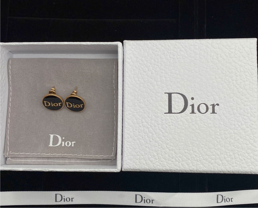 Dior Black stud Earrings