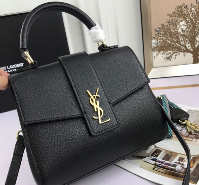 Leather YSL woman shoulder Handbag