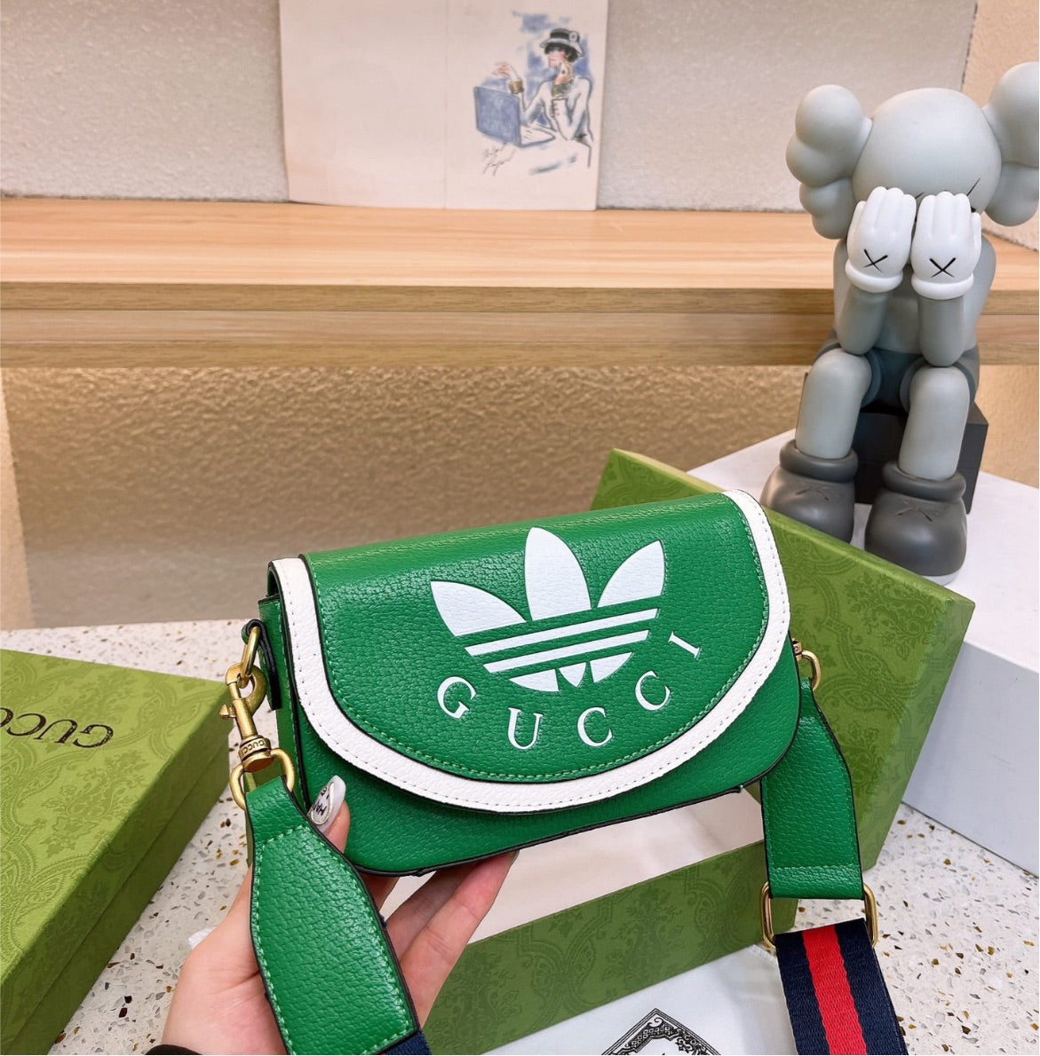 Leather Gucci woman crossbody