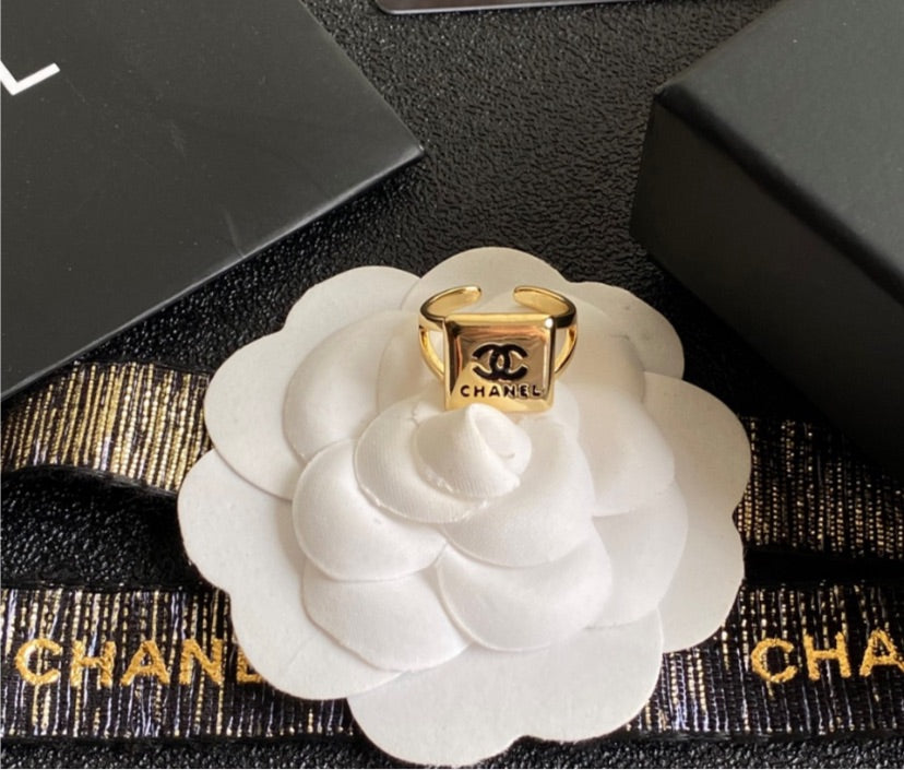 Gold plate Chanel ring
