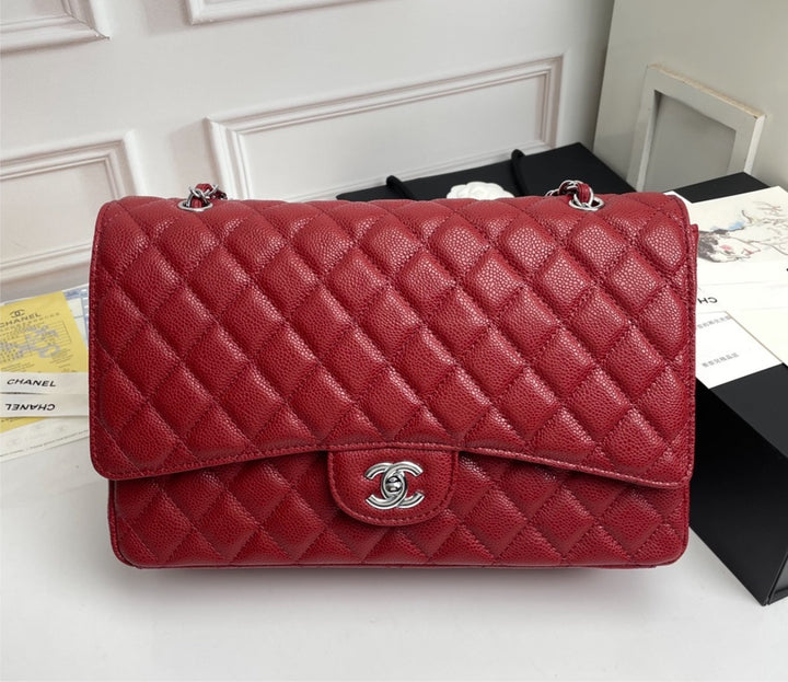 Fierce red Chanel woman handbag