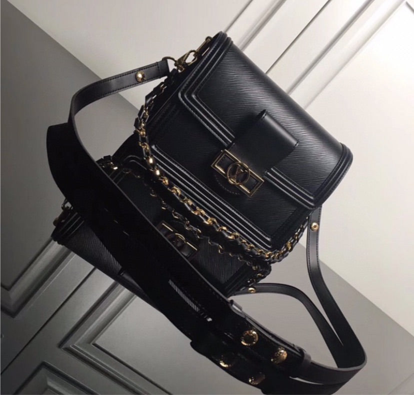 Leather LV crossbody/shoulder handbag