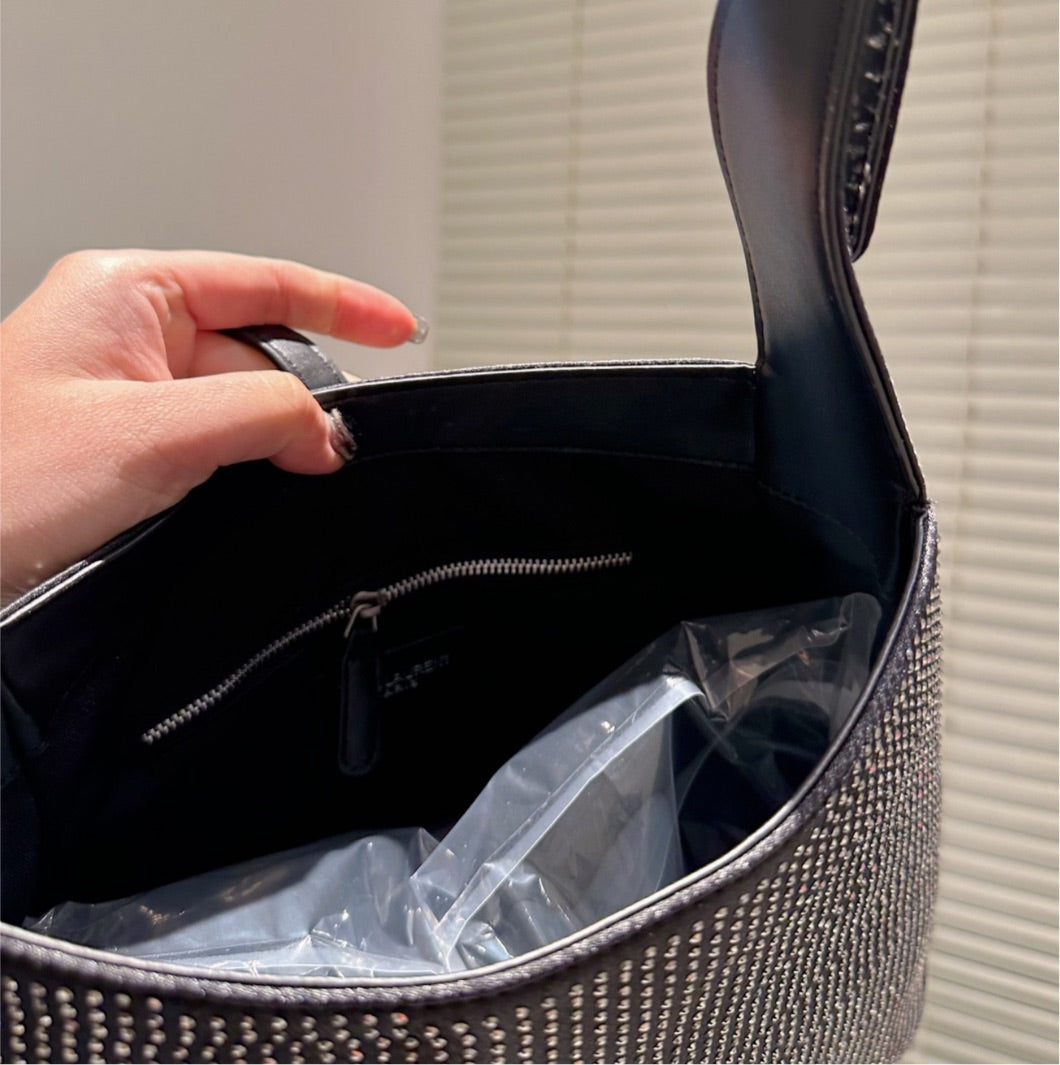 Black -bling YSL woman handbag