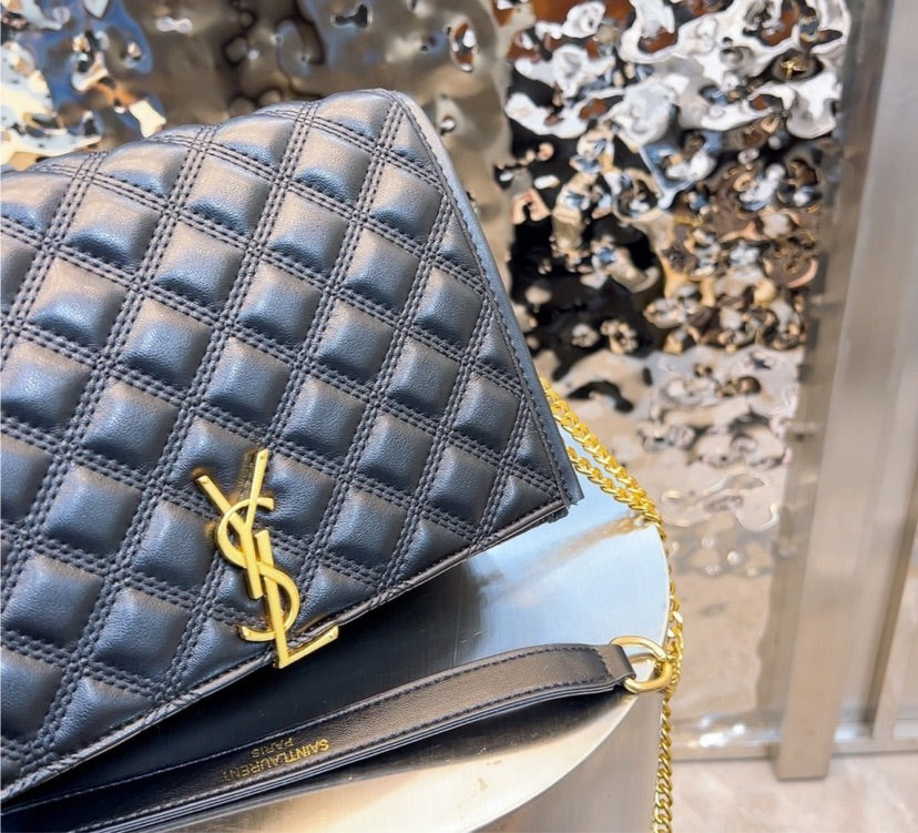 Woman Black YSL handbag