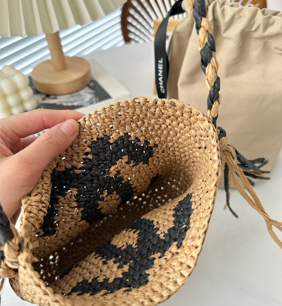 New Woman Straw Chanel handbag