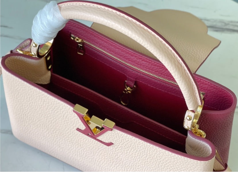 Leather LV woman shoulder handbag