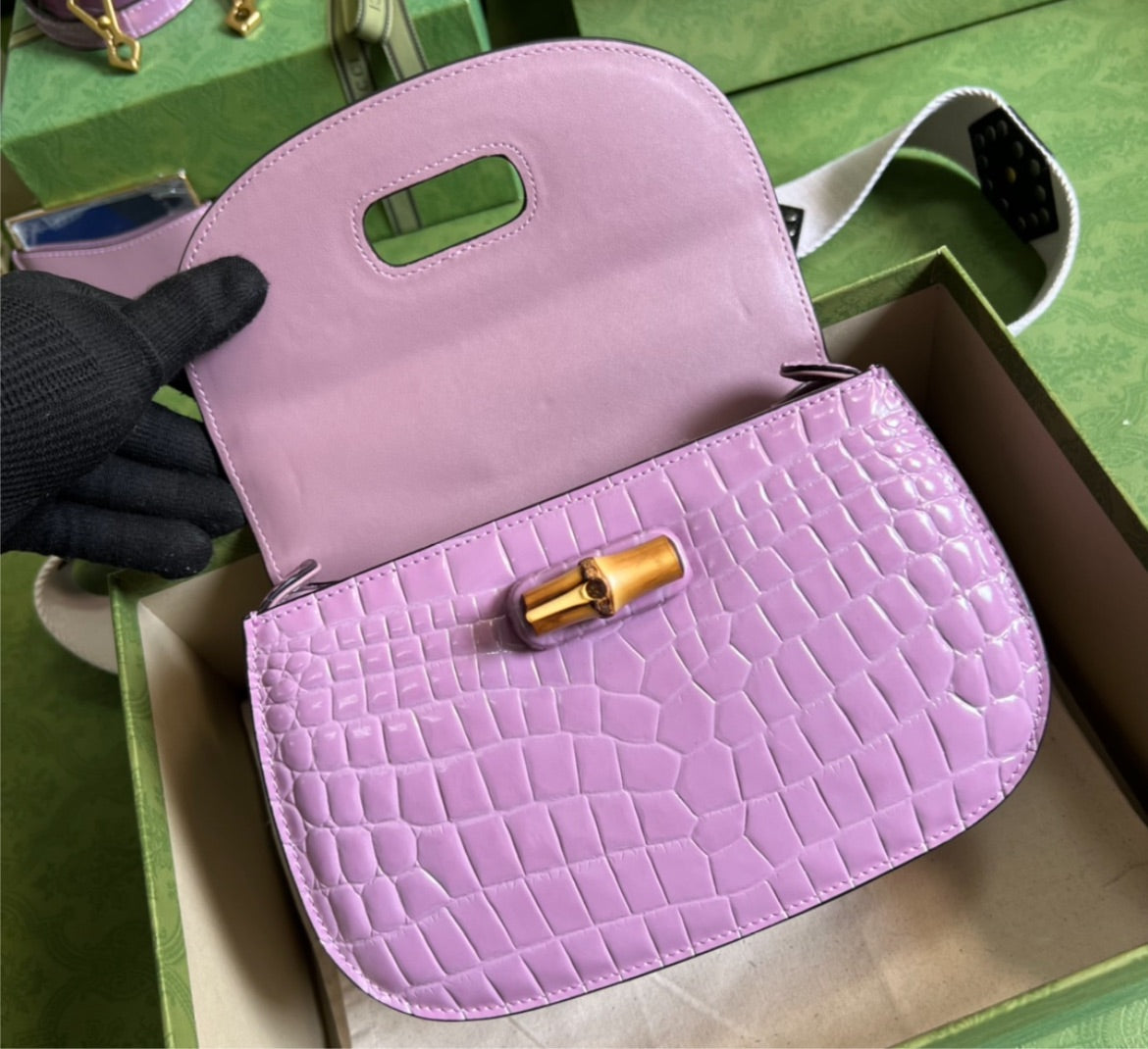 Gucci purple woman shoulder handbag