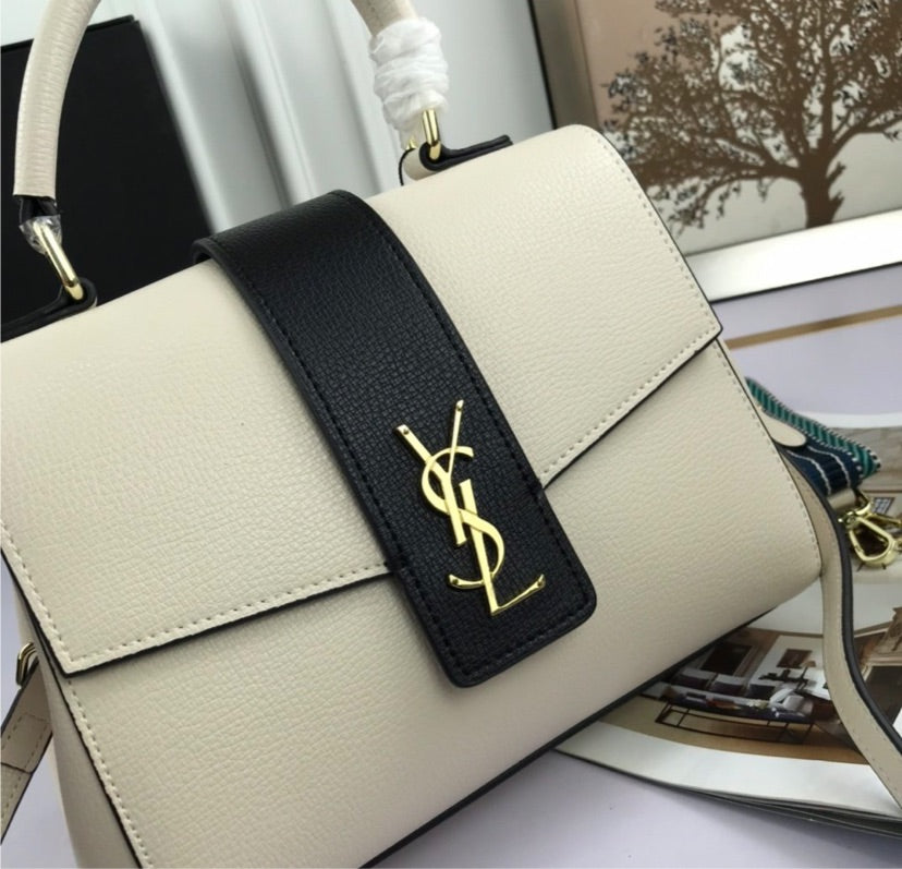 Leather YSL woman shoulder Handbag