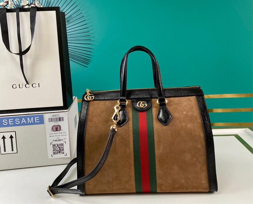 Suede Woman Gucci shoulder handbag