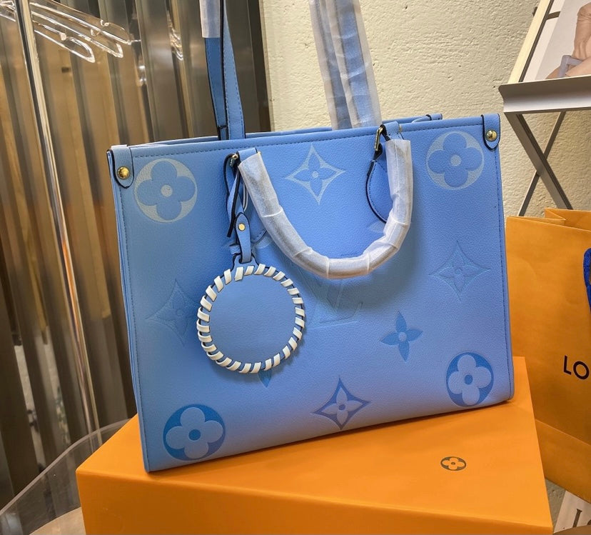 Blue New LV woman shoulder handbag