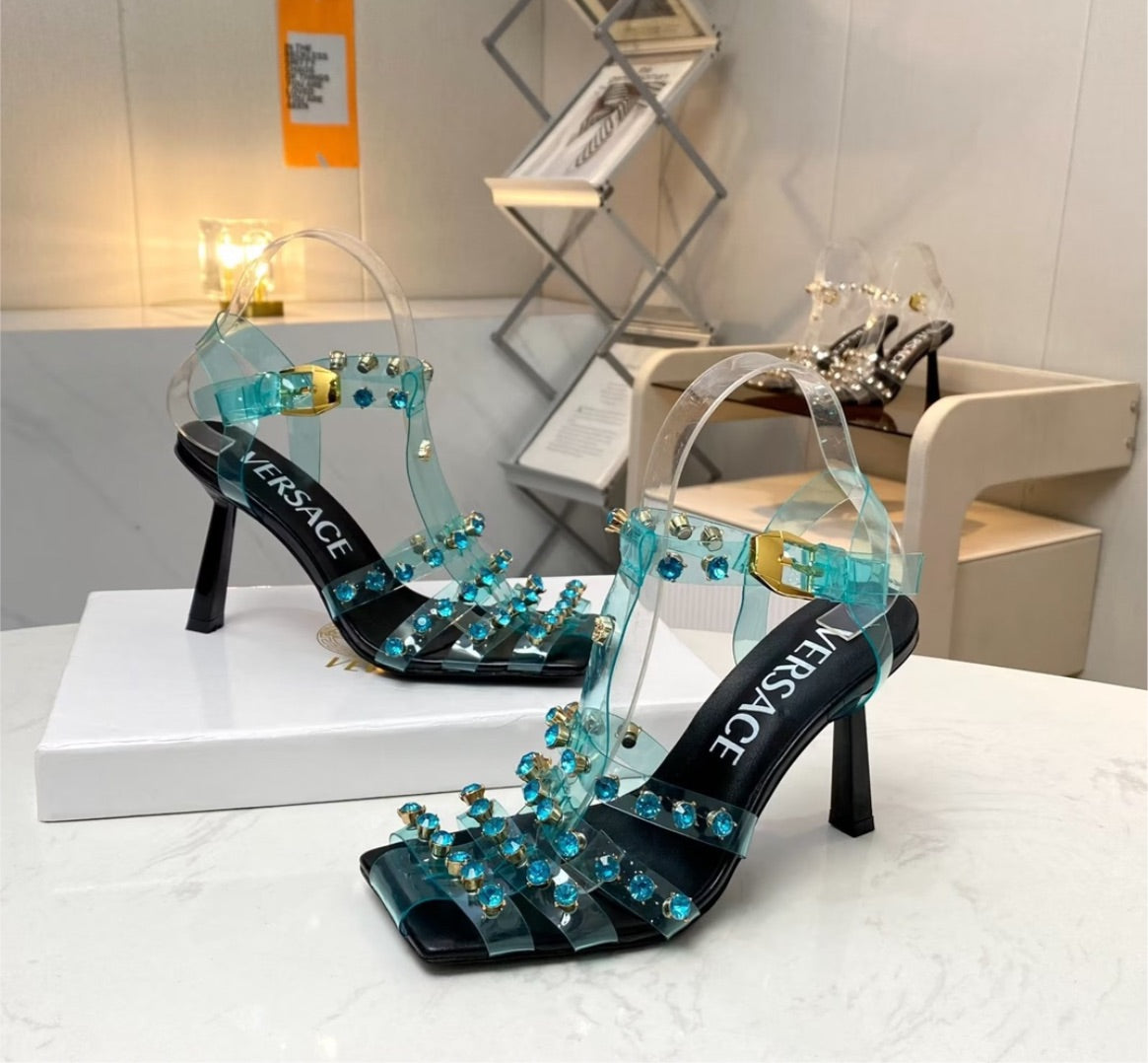 Versace Woman transparent shoes