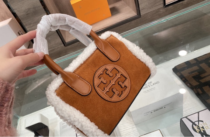 TORY BURCH fur handbag