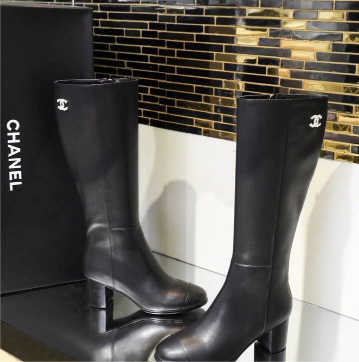 Black Chanel Boots