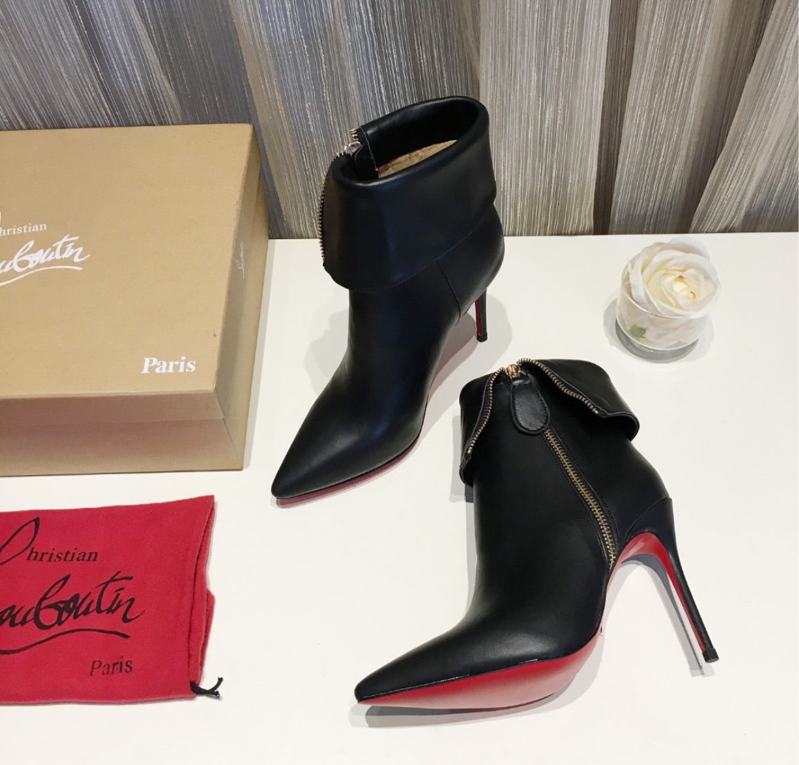 New leather woman red bottom boots