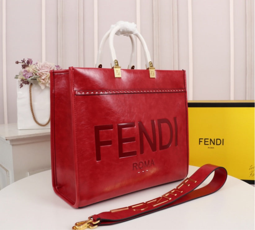 Red Fendi large handbag