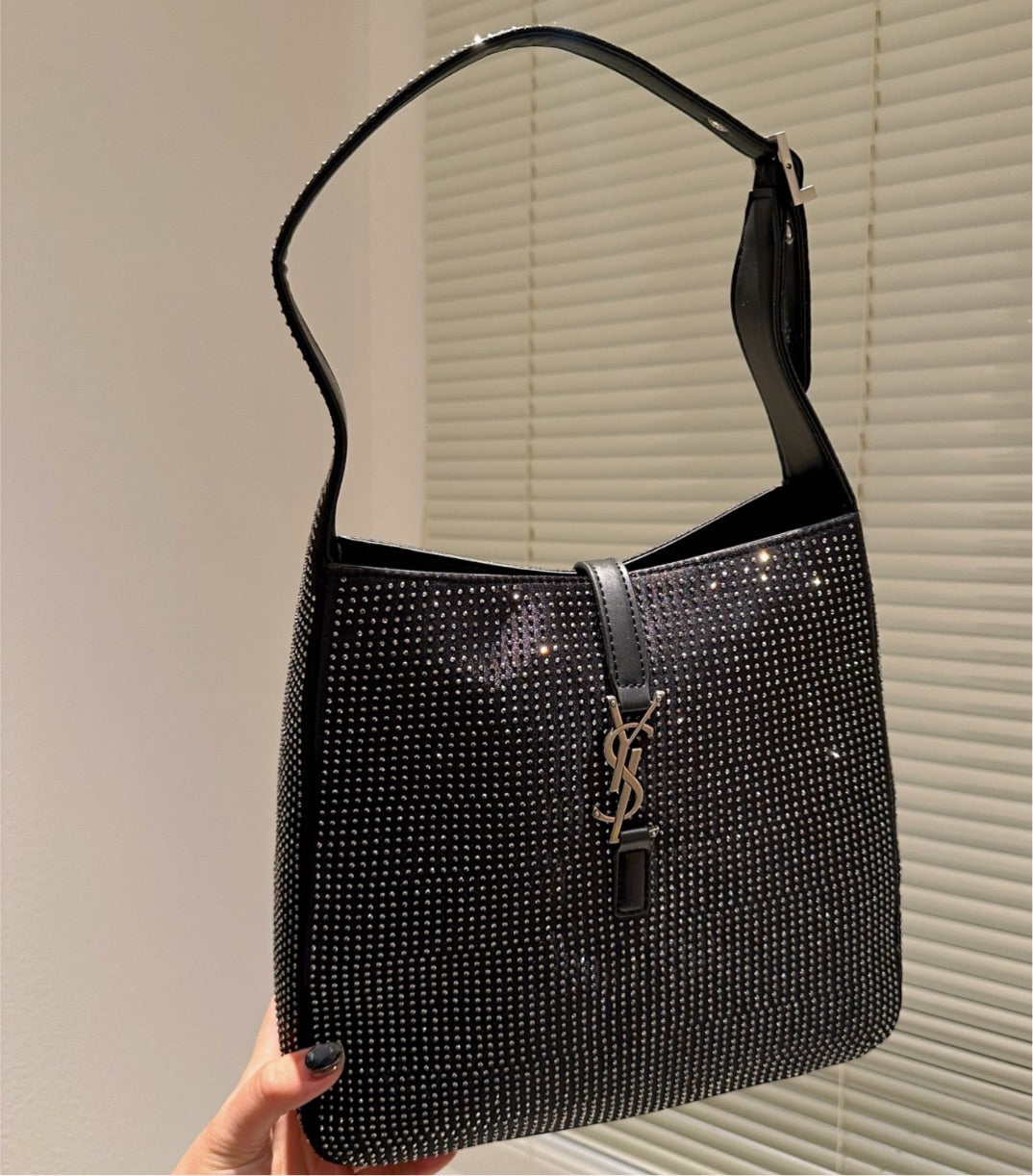 Black -bling YSL woman handbag