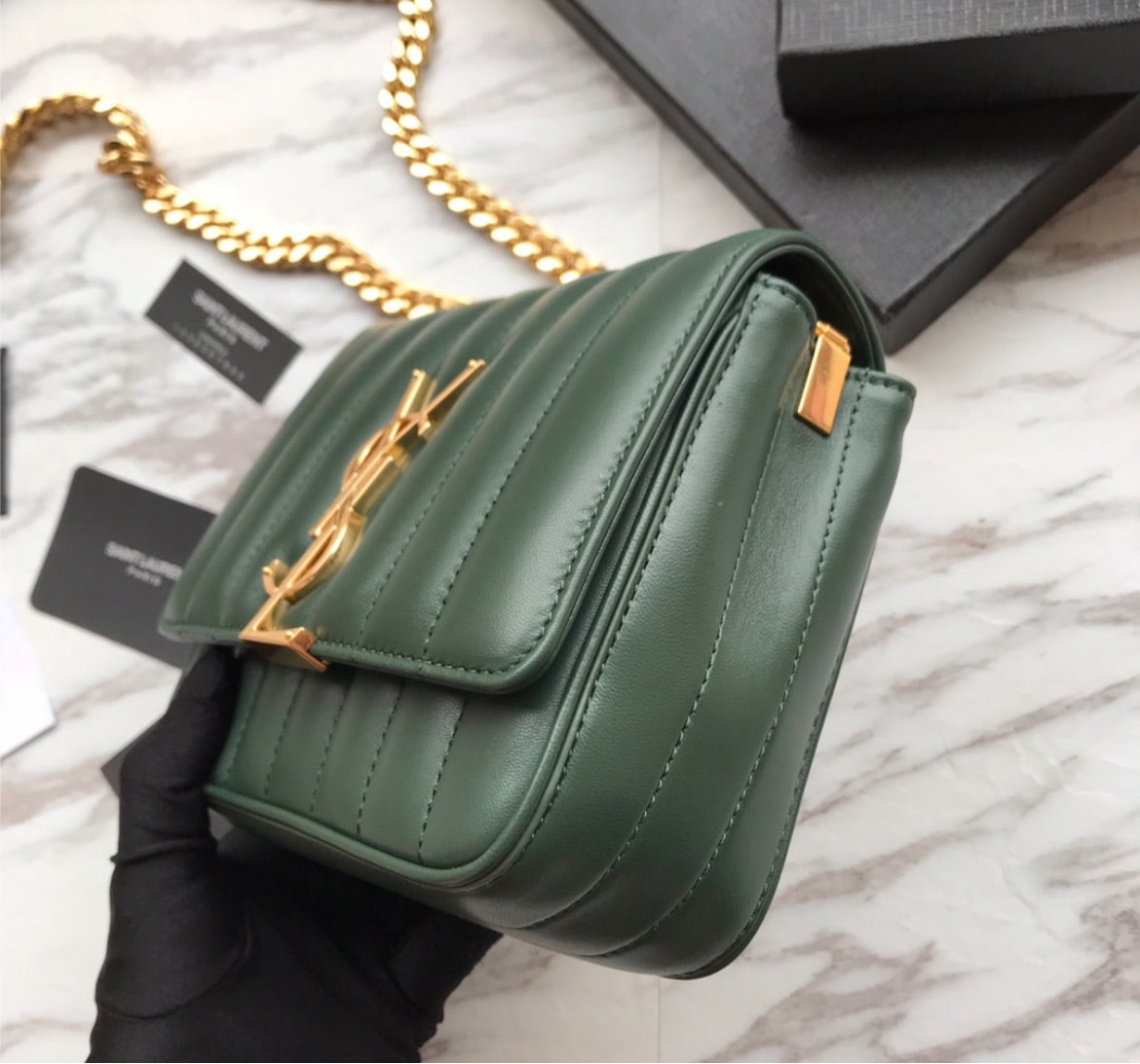 Small YSL woman shoulder handbag