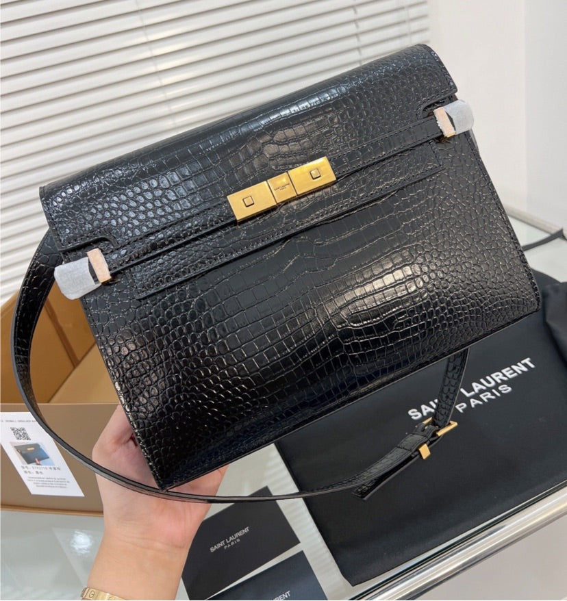 Saint Laurent black leather woman handbag