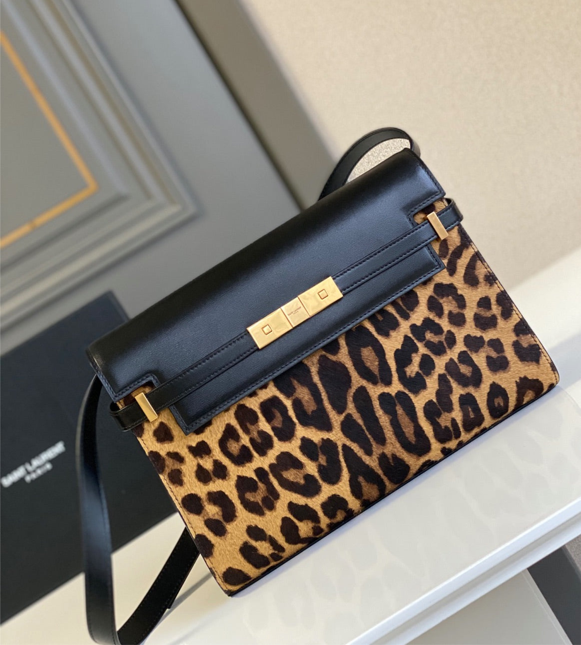 Saint Laurent leopard woman handbag