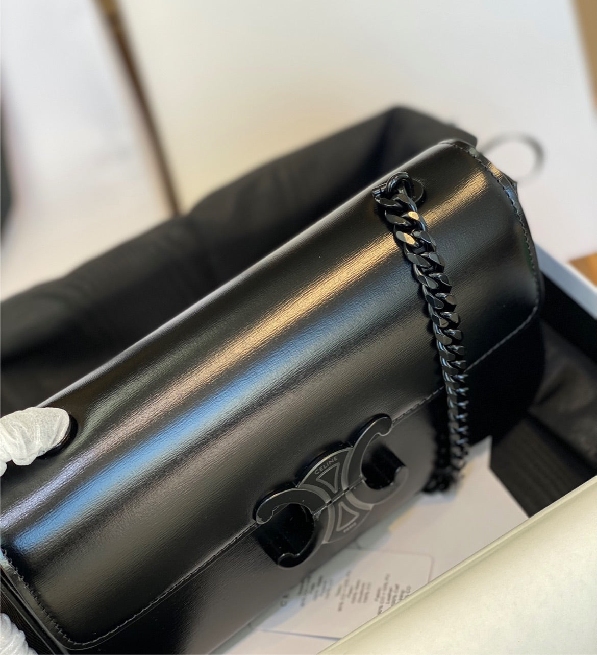 All Black Celine woman handbag