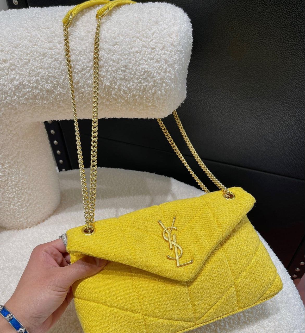 YSL woman shoulder handbag