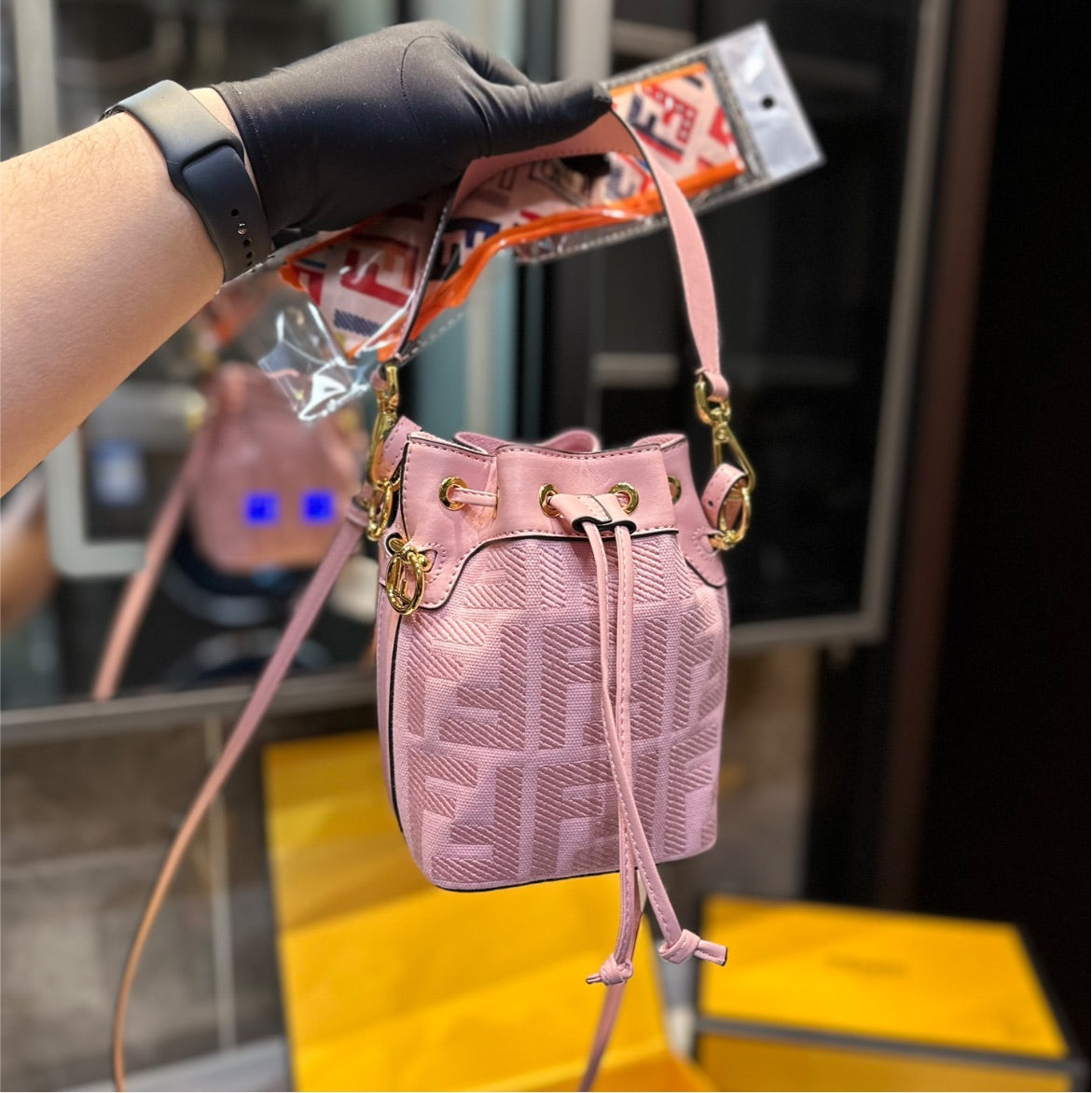 New Pink Fendi woman bag
